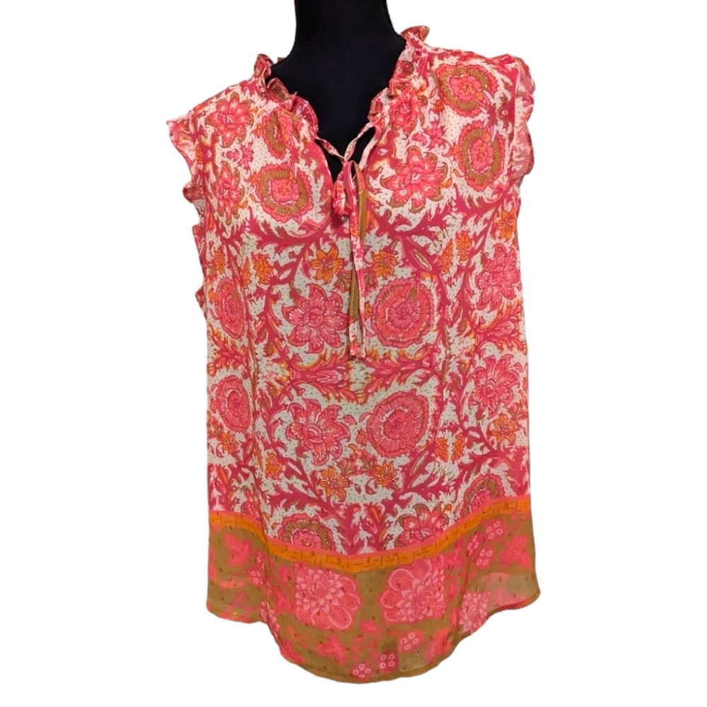Joie Floral Printed Sleeveless Blouse